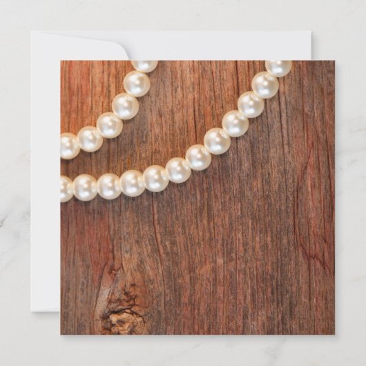 イエローフラワーズアンドバーンウッドカントリーブライダルシャワー 招待状 (裏面)