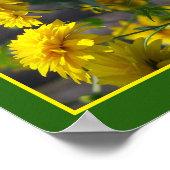 イエローフラワーズインサンシャイン鏡抽象芸術 ポスター (角)