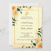 イエローフラワーズハルディピティ招待テンプレート 招待状 (裏面)