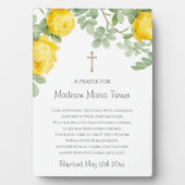 イエローフラワーズバプテスマ祈りの言葉 フォトプラーク (正面)