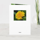 イエローフラワーズマザーズデイカード カード (裏面)