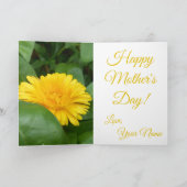 イエローフラワーズマザーズデイカード カード (内部)
