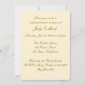 イエローフラワーズメイスンジャールリハーサルディナー招待状 招待状 (裏面)