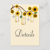 イエローフラワーズメイスン結婚ズ詳細 エンクロージャーカード (正面)