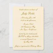 イエローフラワーズメイソンジャースブライダルシャワー招待 招待状 (裏面)