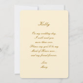 イエローフラワーズメイソンジャースメイド・オブ・オーナー(花嫁付き添い人)カード 招待状 (裏面)