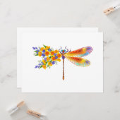 イエローフラワートンボ カード (正面/裏面インサイチュ)