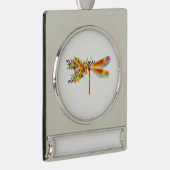 イエローフラワートンボ シルバープレートバナーオーナメント (右)