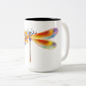 イエローフラワートンボ ツートーンマグカップ (正面右)