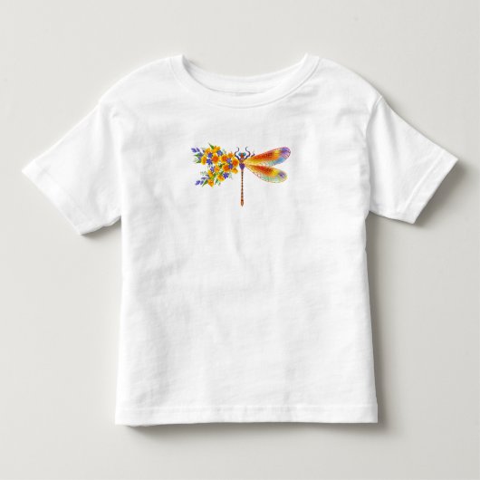 イエローフラワートンボ トドラーTシャツ (正面)