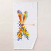イエローフラワートンボ バスタオル (バスタオル)