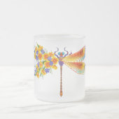 イエローフラワートンボ フロストグラスマグカップ (中央)