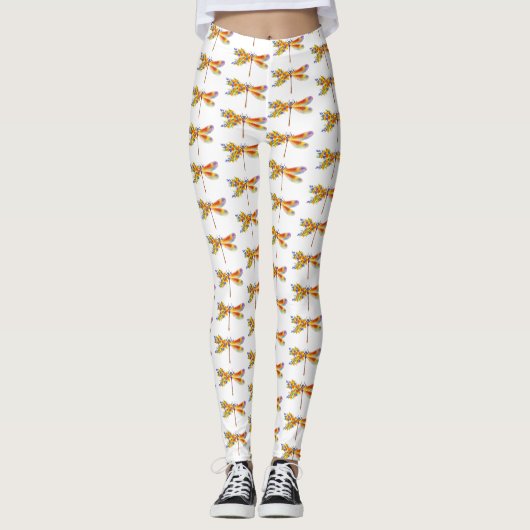 イエローフラワートンボ レギンス (正面)