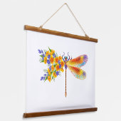 イエローフラワートンボ 吊り下げ型タペストリー (傾斜あり)