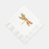 イエローフラワートンボ 縁ありランチョンナプキン (角)