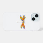 イエローフラワードラゴンフライ iPhone 15ケース (裏面横)