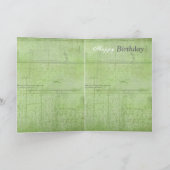 イエローフラワーハッピーバースデーカード カード (内部)