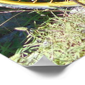 イエローフラワーバイクオンザ通り ポスター (角)