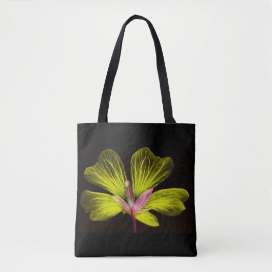 イエローフラワーパワートートバッグ トートバッグ (正面)