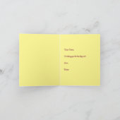 イエローフラワーブーケ誕生日カード カード (内部)