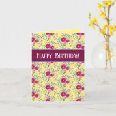 イエローフラワーブーケ誕生日カード カード (黄色い花)