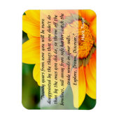 イエローフラワーマグネット感動的引用文 マグネット (縦)