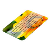 イエローフラワーマグネット感動的引用文 マグネット (左側)