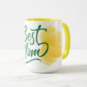 イエローフラワーマザーズデイコーヒーカップ マグカップ (正面右)