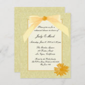 イエローフラワーリハーサルディナー招待状 招待状 (正面/裏面)