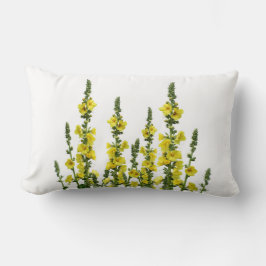 イエローフラワーリバーシブルカントリー装飾用クッション ランバークッション