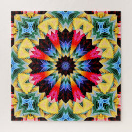 イエローフラワー抽象芸術ジグソーパズル ジグソーパズル