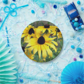 イエローフラワー紙プレート ペーパープレート (パーティー)