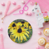 イエローフラワー紙プレート ペーパープレート (パーティー)