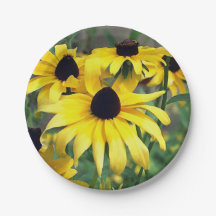 イエローフラワー紙プレート