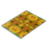 イエローフラワー花びら抽象芸術アート ノートブック (左側)