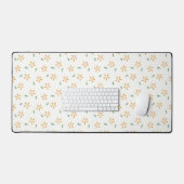 イエローフラワー かわいい柄 花好き デスクパッド (キーボード&マウス)