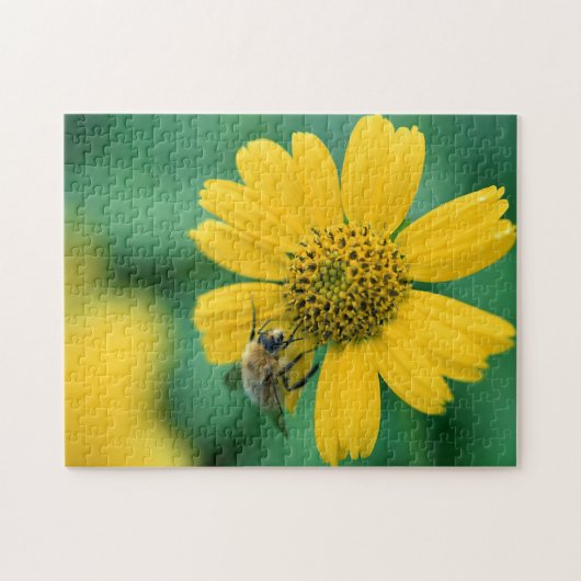 イエローフラワー/ビーパズル ジグソーパズル (横)