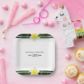 イエローフランギパニプルメリア結婚ズ ペーパープレート (パーティー)