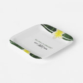 イエローフランギパニプルメリア結婚ズ ペーパープレート (傾斜あり)