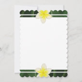 イエローフランギパニプルメリア結婚式招待状 招待状 (裏面)