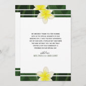 イエローフランギ結婚パニプルメリアサンキューカード サンキューカード (正面/裏面)