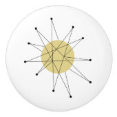 イエローフランシスコスターバストミッドセンチュリーモダン セラミックノブ (正面)