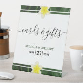 イエローフランジパニプルメリアウェディングカード&ギフト 台座サイン (インサイチュ)