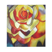 イエローフリーシア花の水の色のアート絵画ズ ノートパッド (正面)