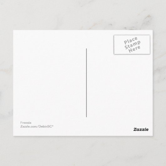 イエローフリーシア花はがき ポストカード (裏面)