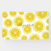 イエローフレッシュレモンスライスカスタム文字 横断幕 (横)