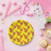 イエローフレンチフライドチキンの紙皿 ペーパープレート (パーティー)