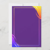 イエローフレームグラッドキャップバイオレット卒業 招待状 (裏面)