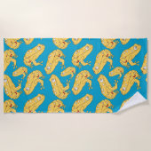 イエローフロッグ ビーチタオル (正面)
