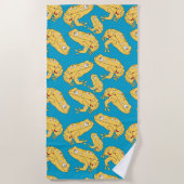 イエローフロッグ ビーチタオル (正面)